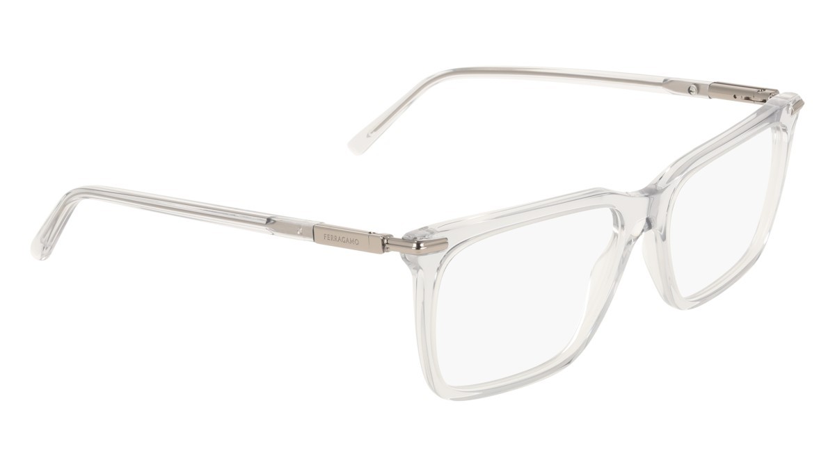Eyeglasses Salvatore Ferragamo SF3037 (050) color light crystal grey shape rectangle 