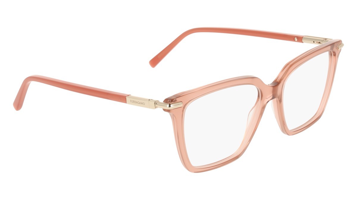 Eyeglasses Salvatore Ferragamo SF3038 (667) color transparent rose shape rectangle 