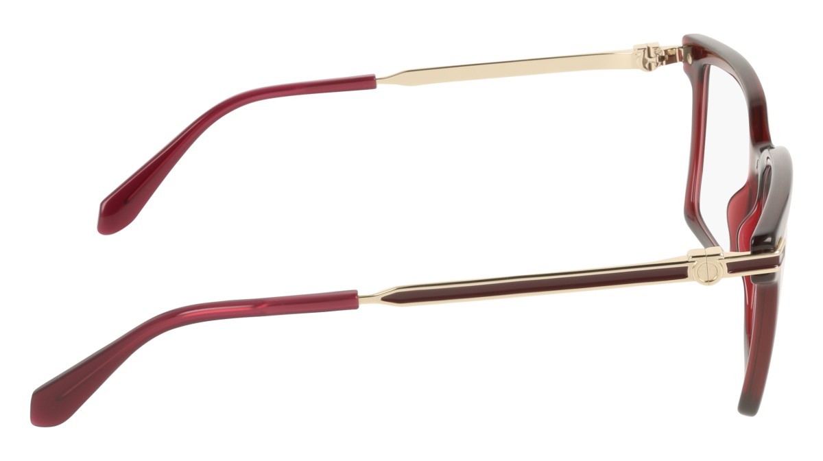 Eyeglasses Salvatore Ferragamo SF3039 (612) color transparent burgundy shape rectangle 