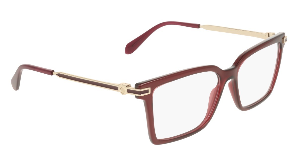 Eyeglasses Salvatore Ferragamo SF3039 (612) color transparent burgundy shape rectangle 