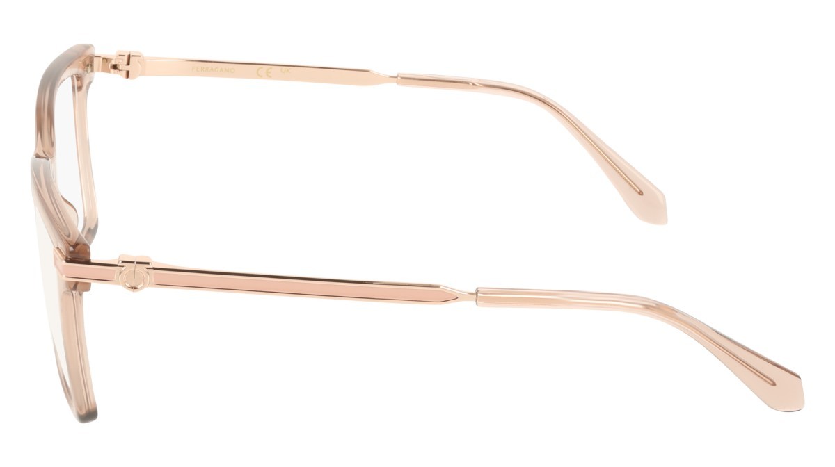 Eyeglasses Salvatore Ferragamo SF3039 (667) color transparent rose shape rectangle 