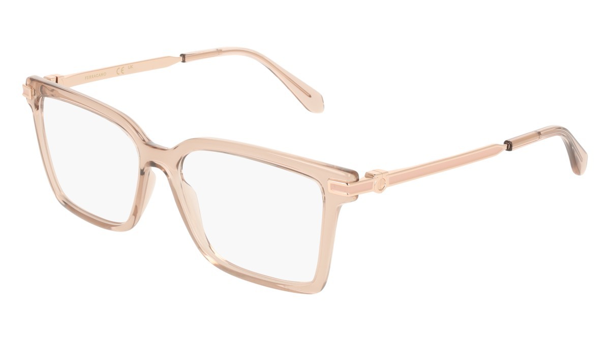 Eyeglasses Salvatore Ferragamo SF3039 (667) color transparent rose shape rectangle 