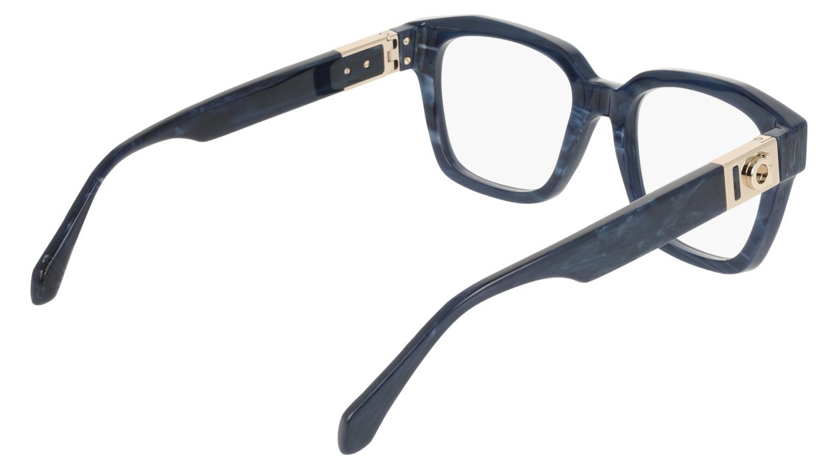 Eyeglasses Salvatore Ferragamo SF3040 (413) color blue horn shape rectangle 