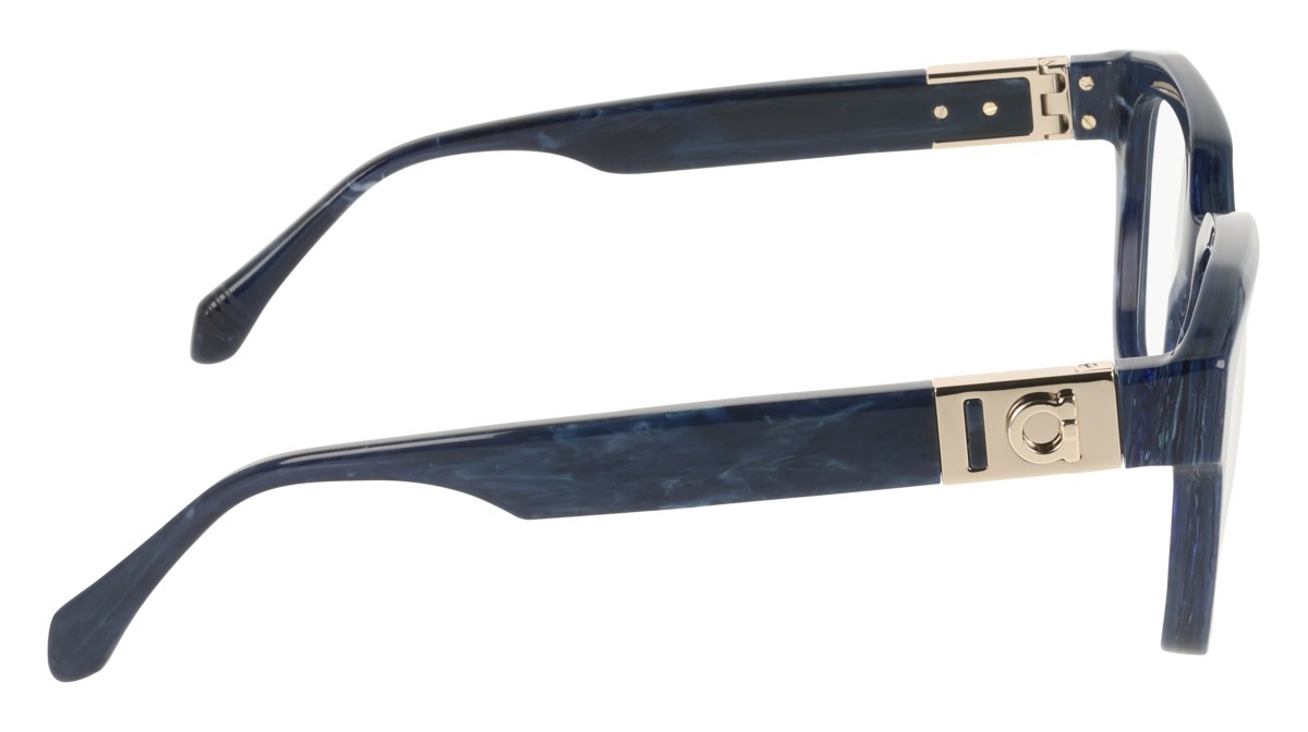 Eyeglasses Salvatore Ferragamo SF3040 (413) color blue horn shape rectangle 