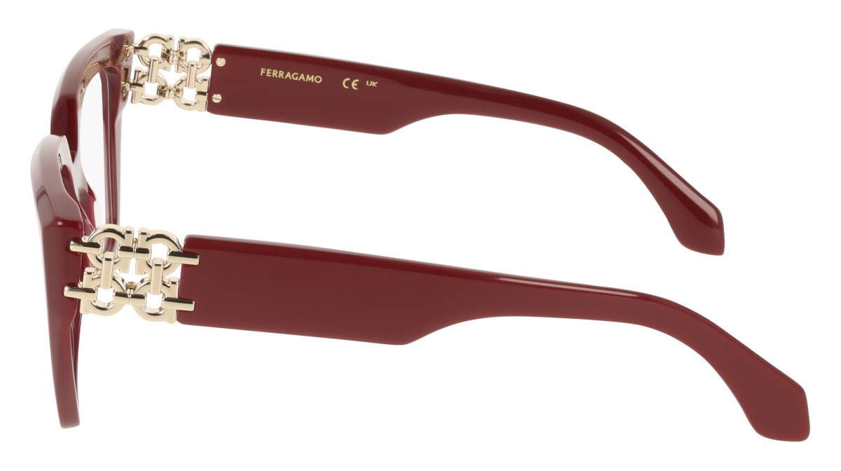 Eyeglasses Salvatore Ferragamo SF3041E (606) color burgundy shape rectangle 