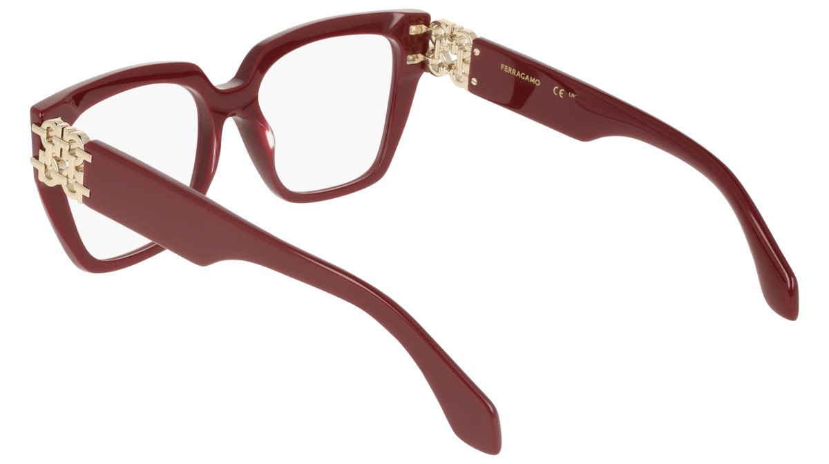 Eyeglasses Salvatore Ferragamo SF3041E (606) color burgundy shape rectangle 