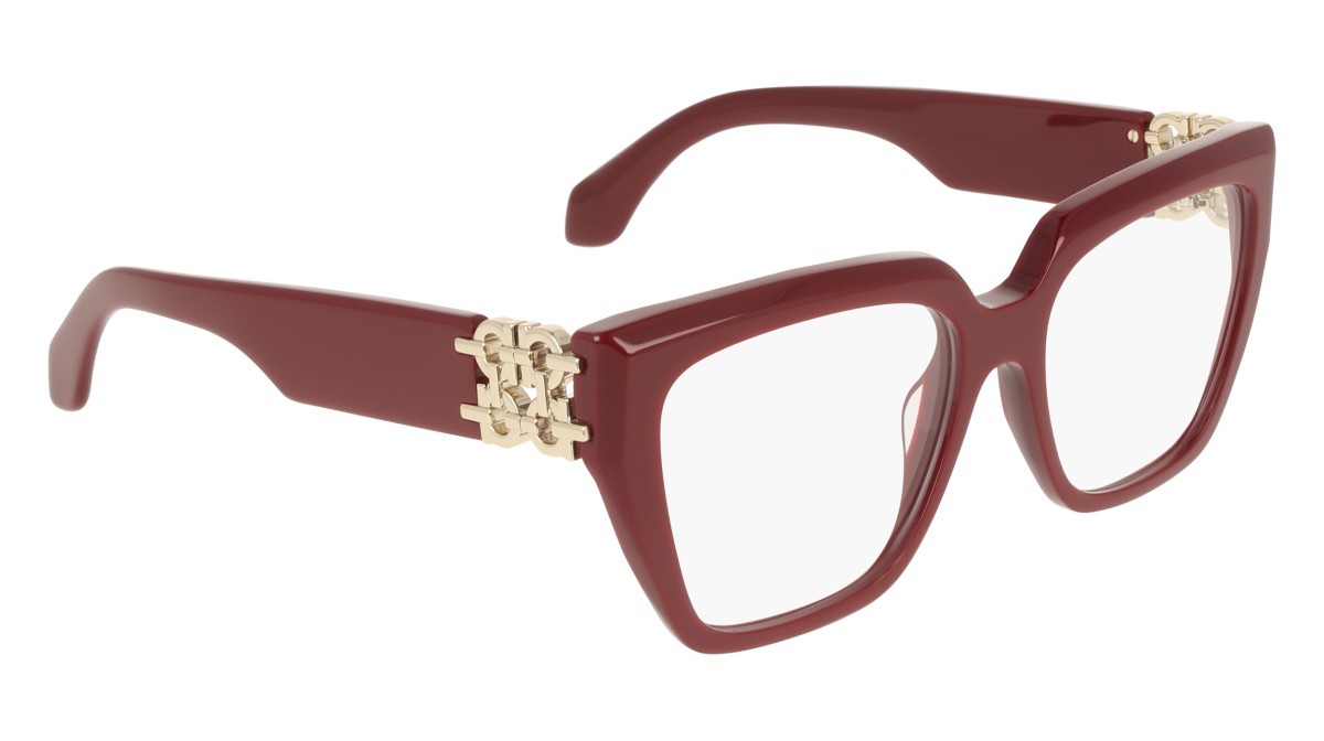 Eyeglasses Salvatore Ferragamo SF3041E (606) color burgundy shape rectangle 