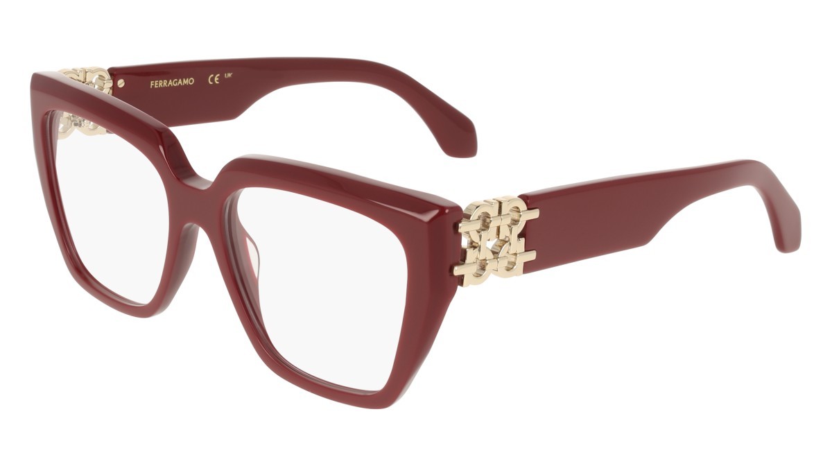 Eyeglasses Salvatore Ferragamo SF3041E (606) color burgundy shape rectangle 