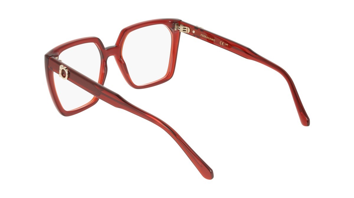 Eyeglasses Salvatore Ferragamo SF3042E (612) color transparent burgundy shape rectangle 