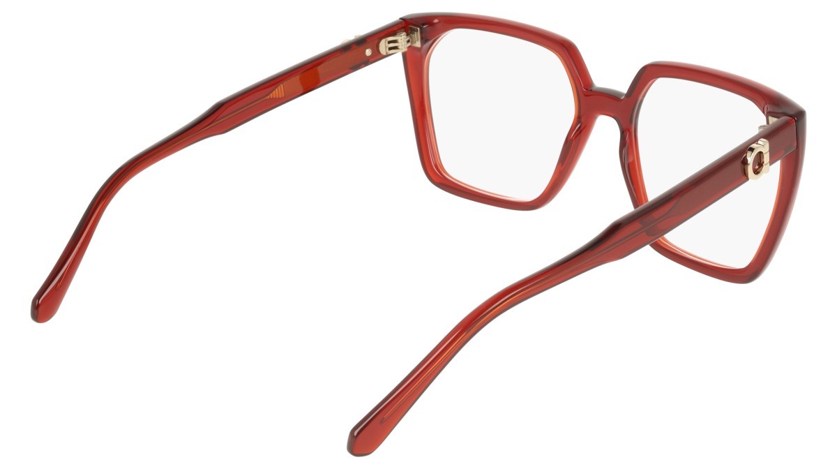 Eyeglasses Salvatore Ferragamo SF3042E (612) color transparent burgundy shape rectangle 