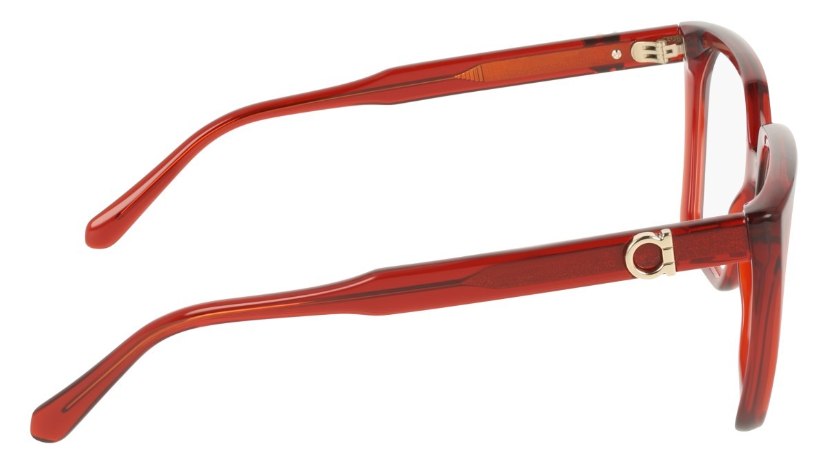 Eyeglasses Salvatore Ferragamo SF3042E (612) color transparent burgundy shape rectangle 