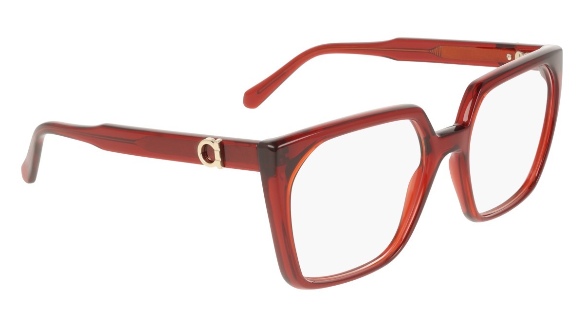 Eyeglasses Salvatore Ferragamo SF3042E (612) color transparent burgundy shape rectangle 