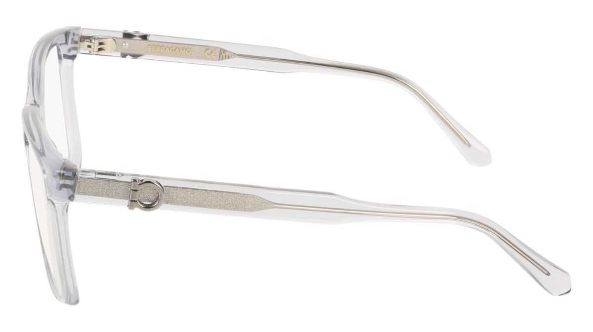 Eyeglasses Salvatore Ferragamo SF3043E (020) color transparent grey shape rectangle 
