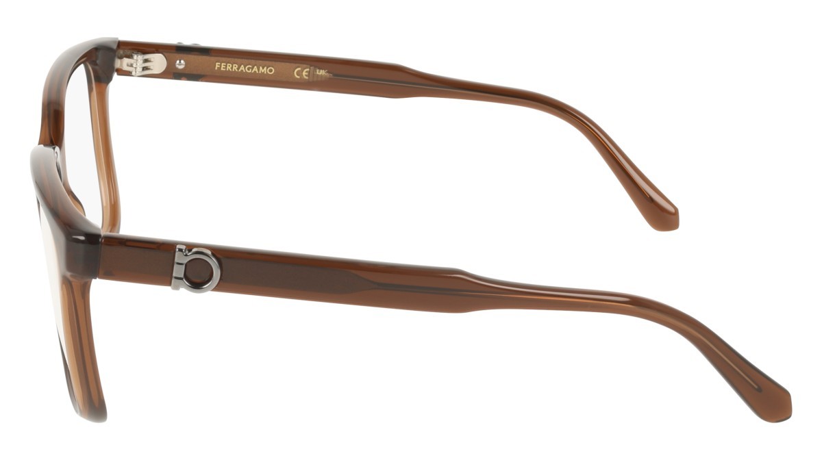 Eyeglasses Salvatore Ferragamo SF3043E (232) color transparent brown shape rectangle 