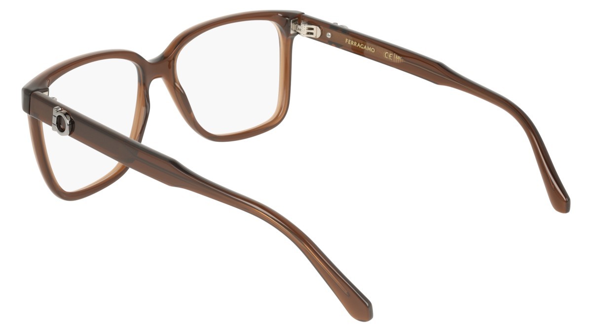 Eyeglasses Salvatore Ferragamo SF3043E (232) color transparent brown shape rectangle 