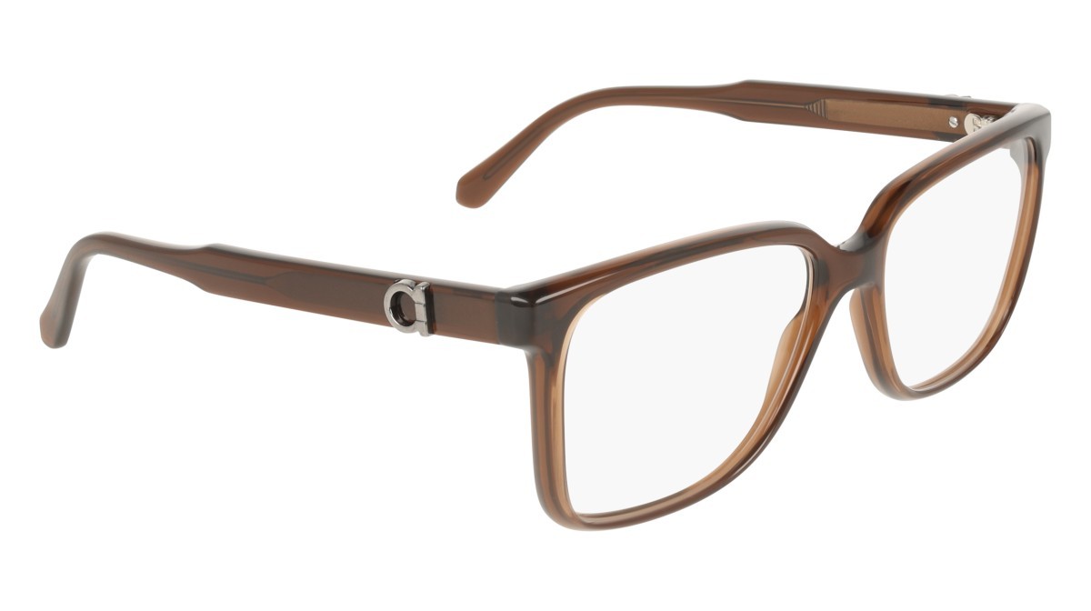 Eyeglasses Salvatore Ferragamo SF3043E (232) color transparent brown shape rectangle 