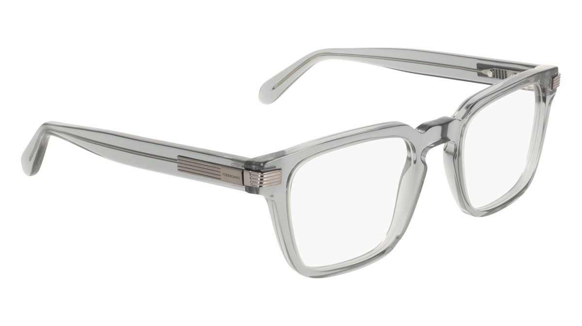 Eyeglasses Salvatore Ferragamo SF3044 (020) color transparent grey shape rectangle 