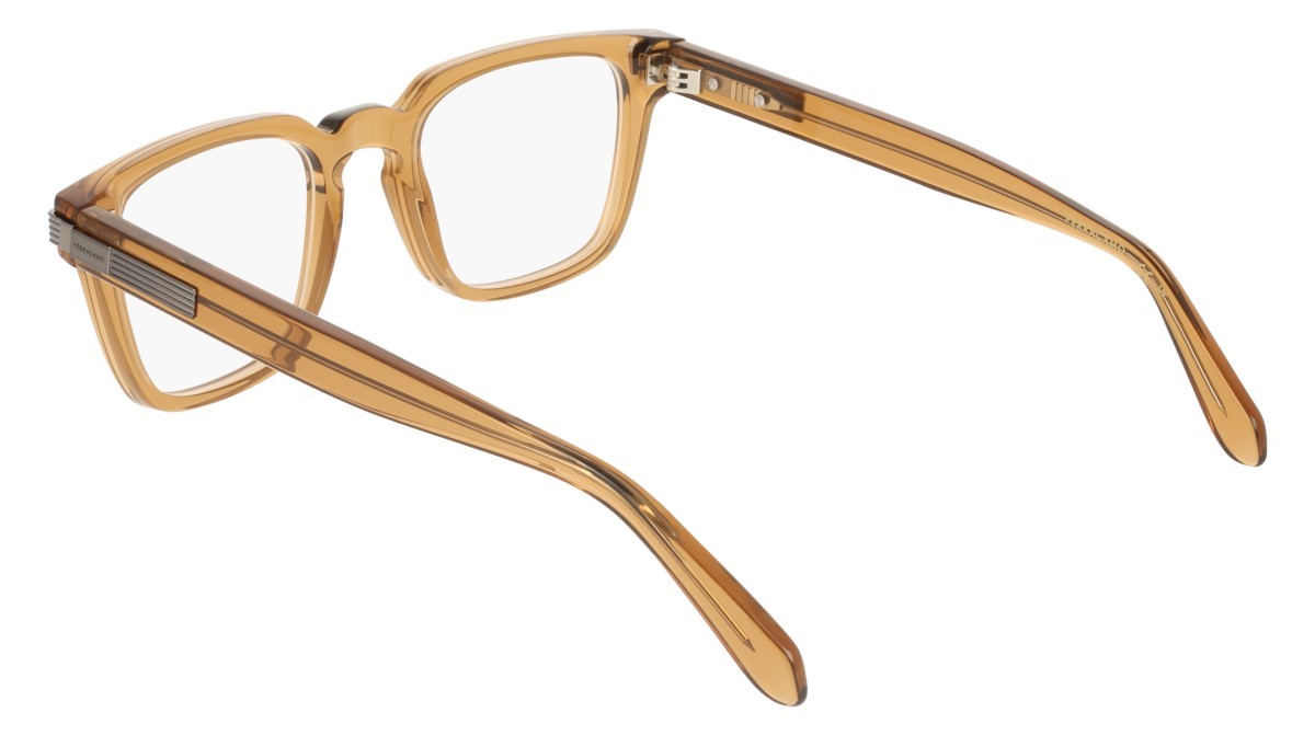 Eyeglasses Salvatore Ferragamo SF3044 (261) color transparent caramel shape rectangle 