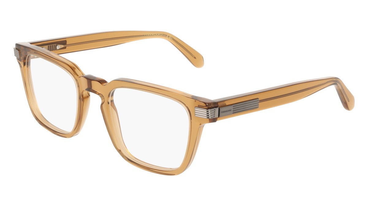 Eyeglasses Salvatore Ferragamo SF3044 (261) color transparent caramel shape rectangle 