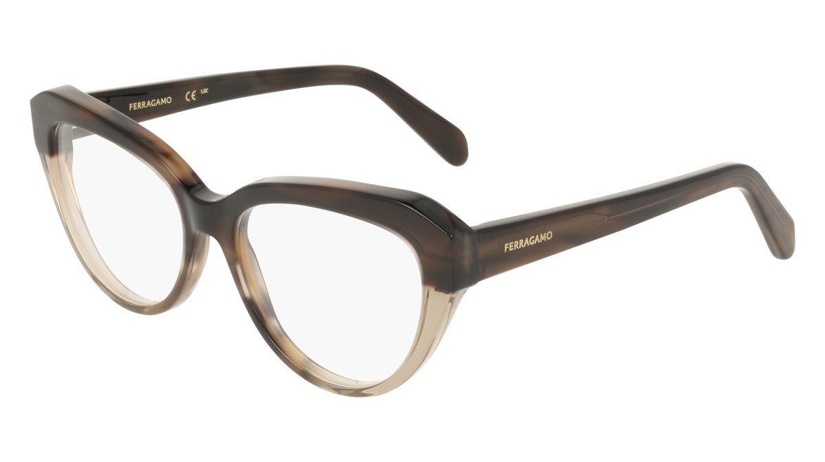 Eyeglasses Salvatore Ferragamo SF3046 (245) color tortoise/beige shape cat eye 