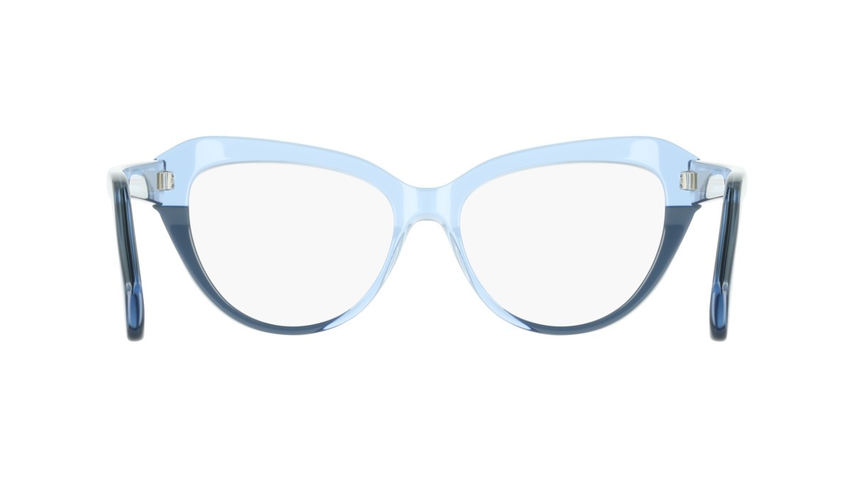 Eyeglasses Salvatore Ferragamo SF3046 (433) color transparent blue/blue shape cat eye 