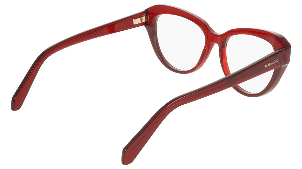 Eyeglasses Salvatore Ferragamo SF3046 (618) color transparent burgundy/burgundy shape cat eye 