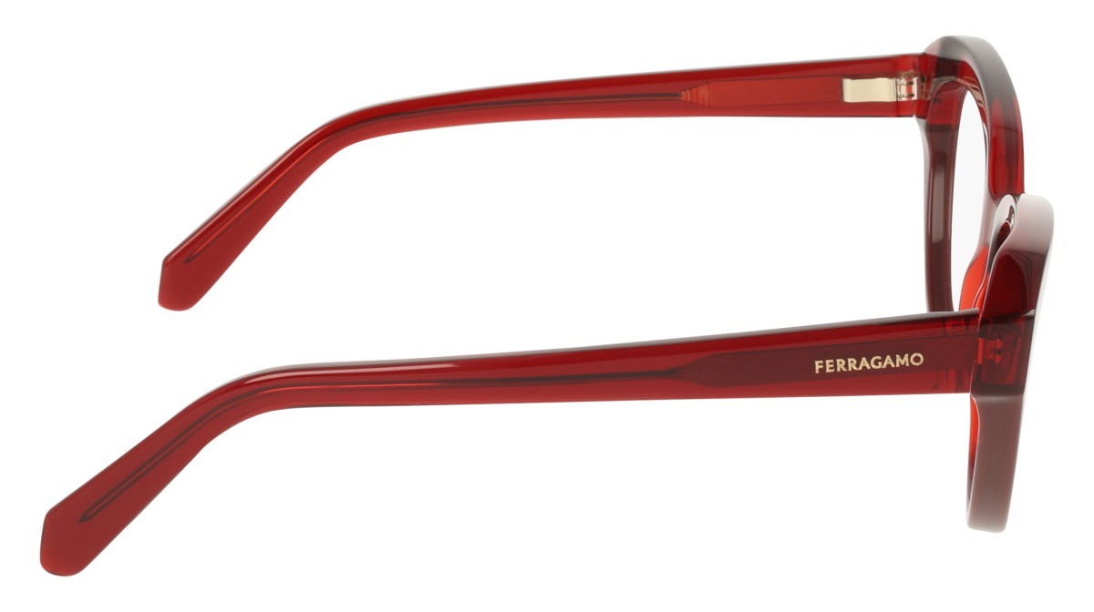 Eyeglasses Salvatore Ferragamo SF3046 (618) color transparent burgundy/burgundy shape cat eye 