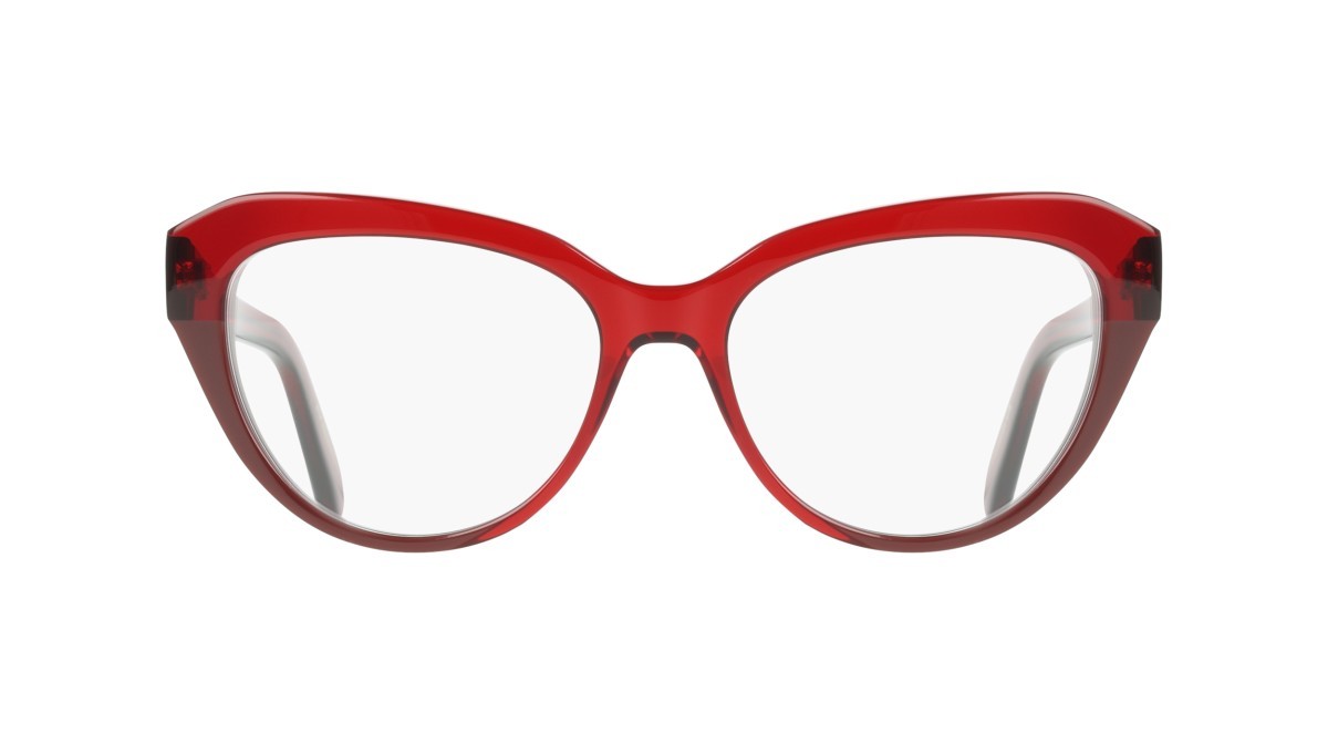 Eyeglasses Salvatore Ferragamo SF3046 (618) color transparent burgundy/burgundy shape cat eye 