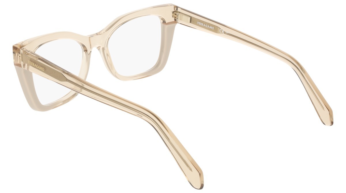 Eyeglasses Salvatore Ferragamo SF3052 (260) color transparent beige/beige shape rectangle 