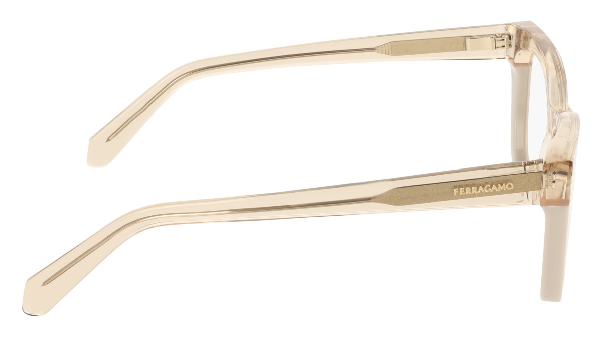 Eyeglasses Salvatore Ferragamo SF3052 (260) color transparent beige/beige shape rectangle 