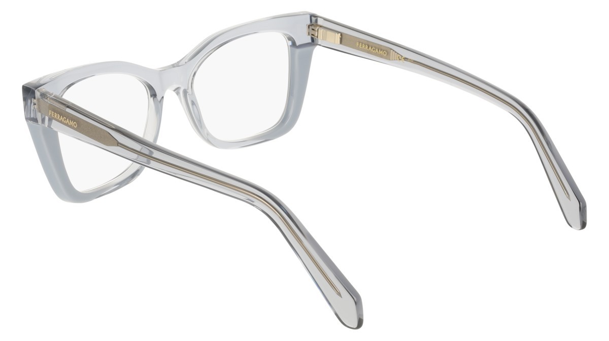 Eyeglasses Salvatore Ferragamo SF3052 (454) color transparent azure/azure shape rectangle 