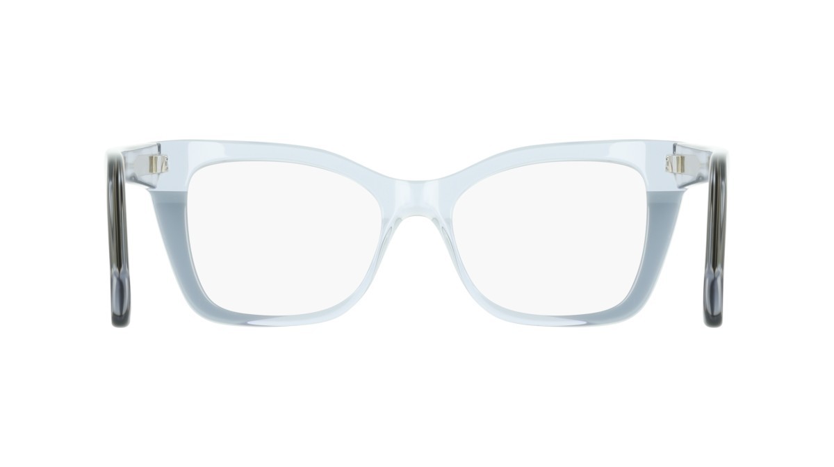 Eyeglasses Salvatore Ferragamo SF3052 (454) color transparent azure/azure shape rectangle 