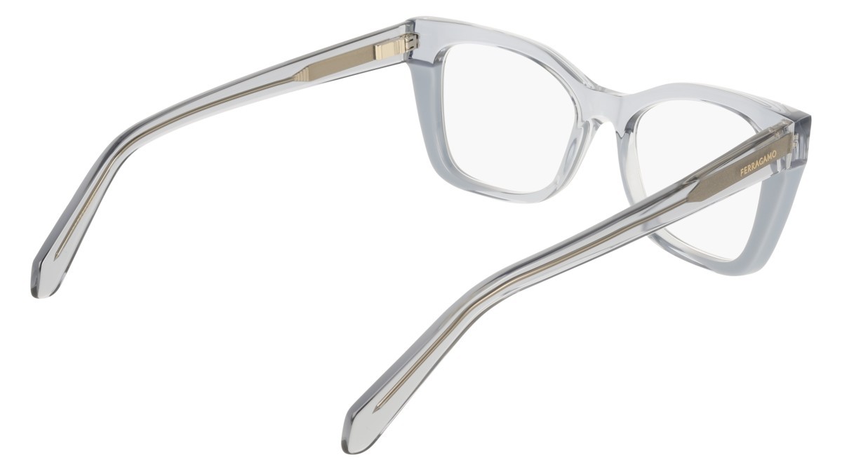 Eyeglasses Salvatore Ferragamo SF3052 (454) color transparent azure/azure shape rectangle 