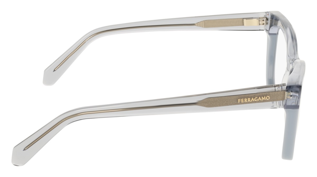 Eyeglasses Salvatore Ferragamo SF3052 (454) color transparent azure/azure shape rectangle 