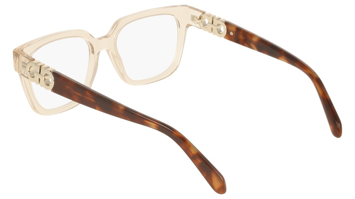 Eyeglasses Salvatore Ferragamo SF3056 (259) color transparent beige shape rectangle 