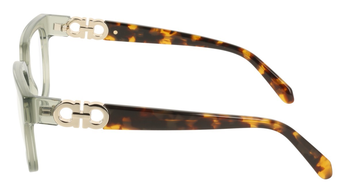 Eyeglasses Salvatore Ferragamo SF3056 (313) color transparent sage shape rectangle 