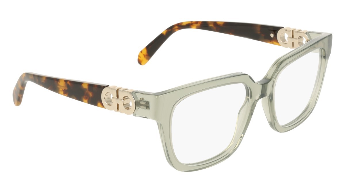 Eyeglasses Salvatore Ferragamo SF3056 (313) color transparent sage shape rectangle 