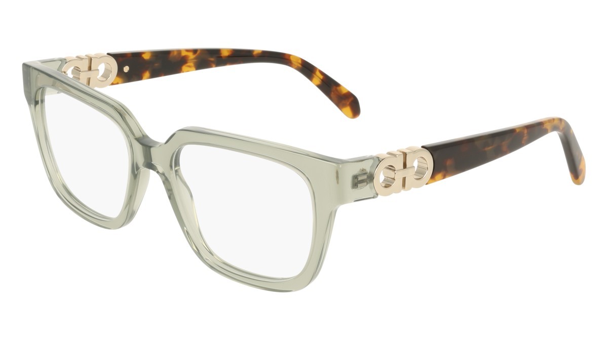 Eyeglasses Salvatore Ferragamo SF3056 (313) color transparent sage shape rectangle 