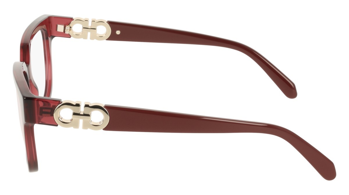 Eyeglasses Salvatore Ferragamo SF3056 (655) color transparent wine shape rectangle 