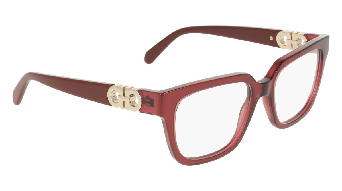 Eyeglasses Salvatore Ferragamo SF3056 (655) color transparent wine shape rectangle 