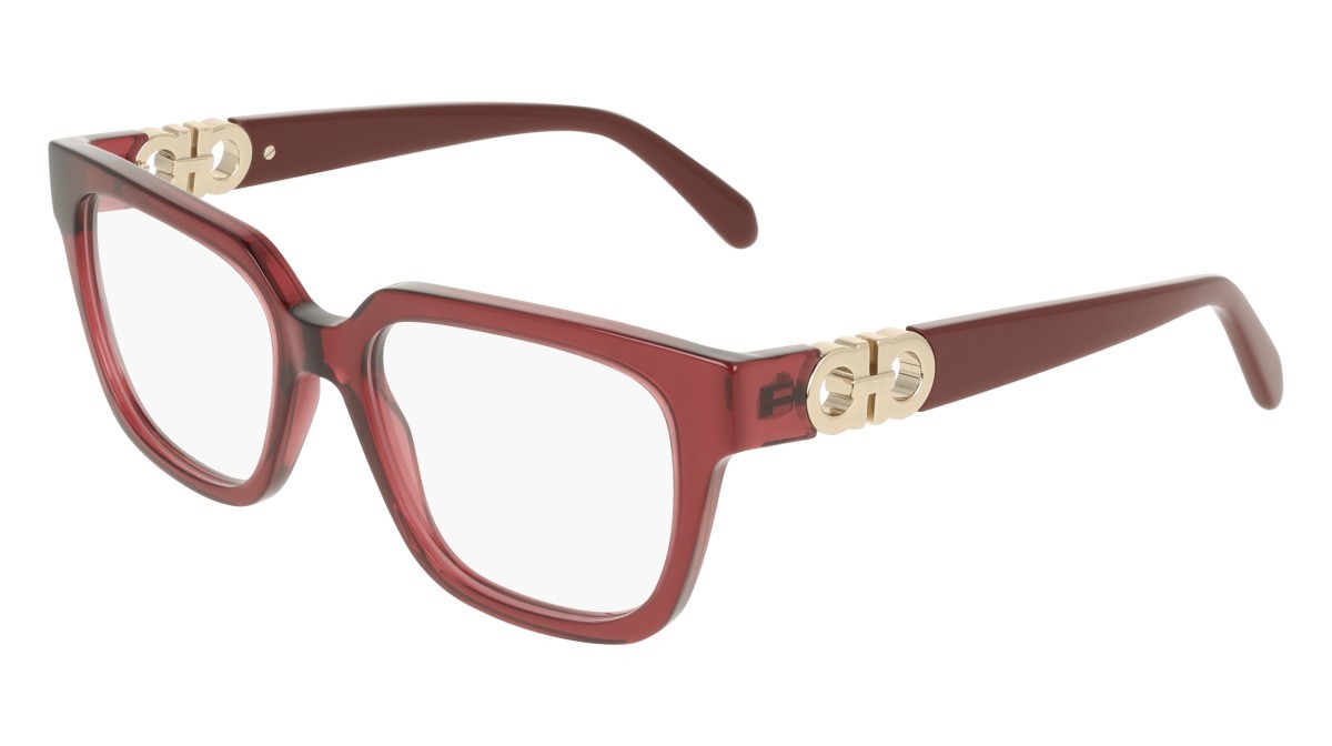 Eyeglasses Salvatore Ferragamo SF3056 (655) color transparent wine shape rectangle 