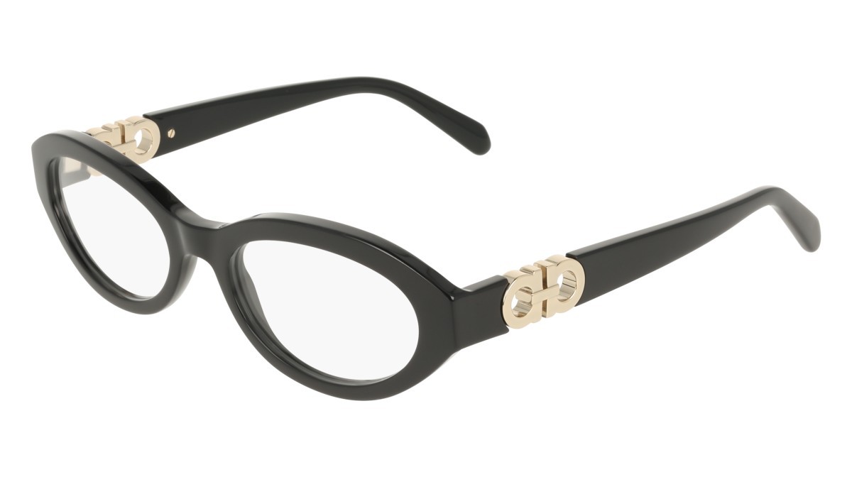 Eyeglasses Salvatore Ferragamo SF3057 (001) color black shape oval 