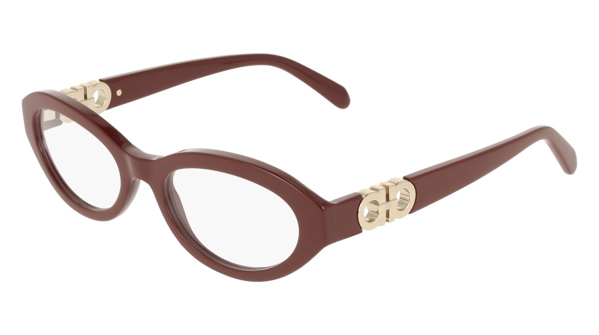 Eyeglasses Salvatore Ferragamo SF3057 (606) color burgundy shape oval 