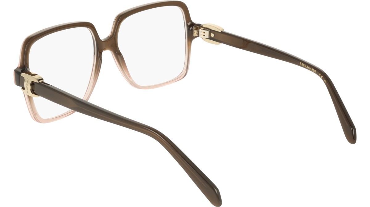 Eyeglasses Salvatore Ferragamo SF3058 (234) color transparent brown gradient shape rectangle 