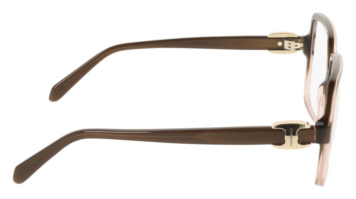 Eyeglasses Salvatore Ferragamo SF3058 (234) color transparent brown gradient shape rectangle 