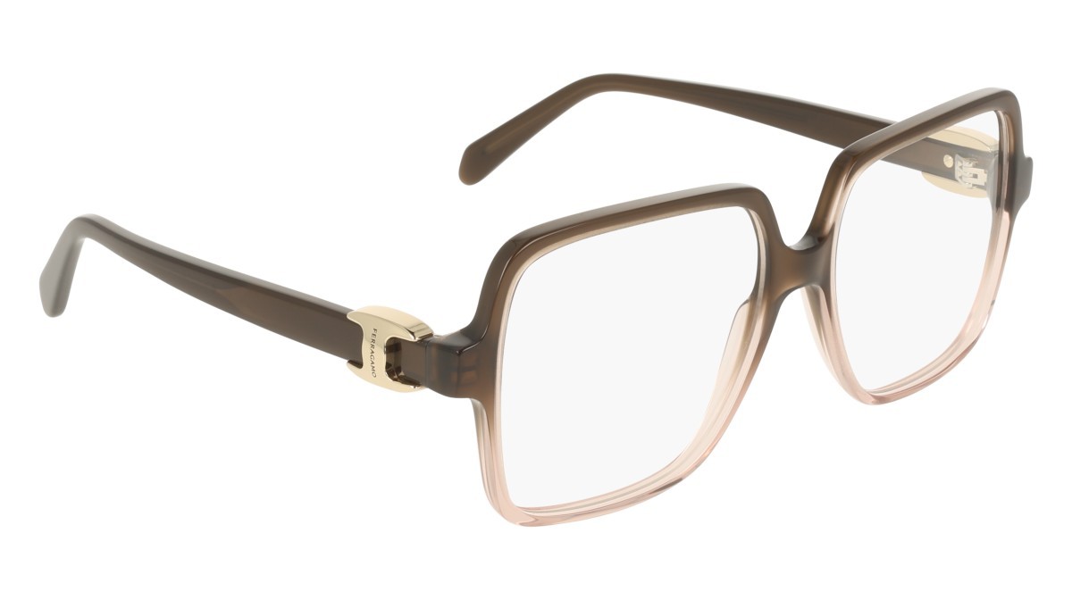 Eyeglasses Salvatore Ferragamo SF3058 (234) color transparent brown gradient shape rectangle 