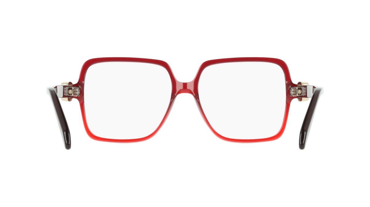 Eyeglasses Salvatore Ferragamo SF3058 (615) color transparent dark red gradient shape rectangle 