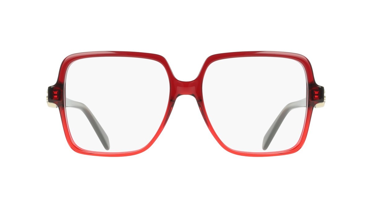 Eyeglasses Salvatore Ferragamo SF3058 (615) color transparent dark red gradient shape rectangle 