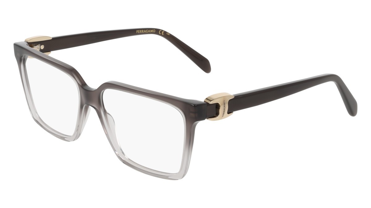 Eyeglasses Salvatore Ferragamo SF3059 (025) color transparent grey gradient shape rectangle 