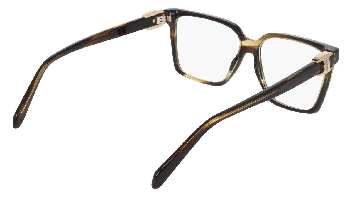 Eyeglasses Salvatore Ferragamo SF3059 (323) color khaki horn shape rectangular 